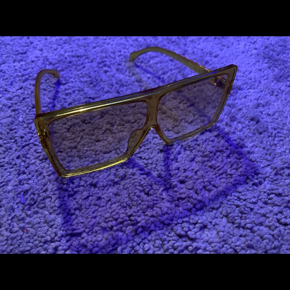 Transparent yellow sunglasses